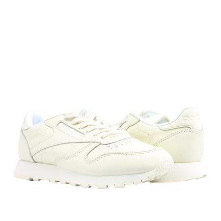 Reebok Classic Leather Pastels Washed Yellow/White Women's Running Shoes (Best Way To Wash Shoes)