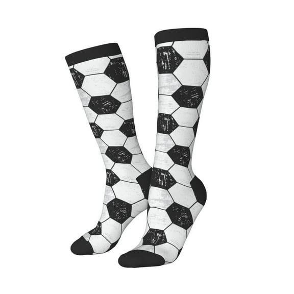 Knee High Socks for Women Men Athletic - Soccer Thigh-High Black Sole Comfort Breathable Long Socks for Casual Travel Running