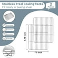thumbnail image 2 of Baking Rack Cooking Rack Set of 2-9.8''x7.5'', Stainless Steel Wire Cooling Drying Roasting Rack, Fits Half Sheet Cookie Pans, Commercial Quality, Oven & Dishwasher Safe, 2 of 7