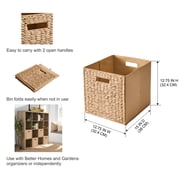 Better Homes & Gardens Fabric Cube Storage Bins (12.75 x 12.75), Natural, 2 Pack