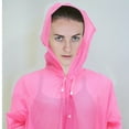 thumbnail image 4 of Adult Raincoat Travel Coats Pink Light Jackets for Men Clear Poncho Emergency Raincoats Survival Miss, 4 of 6
