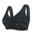 thumbnail image 1 of Women‘s Soft Cotton Front Closure Bralette  Floral Print  Wire   Vest Style  Plus Size, 1 of 5