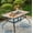 Wood Grain-61.5" x 38", variant on SUMMIT LIVING 60" x 36" Rectangle Metal Outdoor Patio Dining Table for 6, Wood-Grain Patio Table with Umbrella Hole