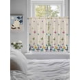 thumbnail image 3 of Vintage Colorful Butterfly Bathroom Window Curtain, Watercolor Butterflies Rustic Light Filtering Coffee Kitchen Curtains, Bedroom Living Room Curtains 2 Panel 84"x45", 3 of 6