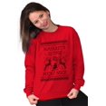 thumbnail image 3 of Ugly Christmas Naughty is New Nice Unisex Plus Fleece Graphic Sweatshirt Brisco Brands 2X, 3 of 4