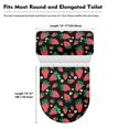 thumbnail image 5 of HELLHERO Strawberry Soft Elastic Fabric Bathroom Toilet Lid Cover Set, Dustproof Non-Slip Toilet Seat Lid Cover Set for Modern Bathrooms, 5 of 5