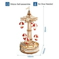 thumbnail image 3 of ROBOTIME 3D Puzzles for Adults Electric Wooden Music Box 184pcs DIY Model Building Kit with LED Lights for Adults Kids (Parachute Tower), 3 of 6