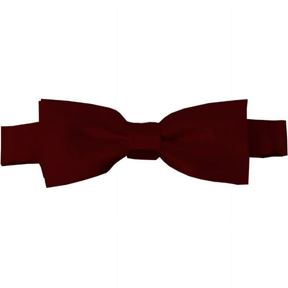 Solid Maroon Kid's Pre-Tied Bow Tie