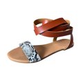 thumbnail image 2 of Sandalias de verano de gran tamaño Sandalias de mujer de playa con cordones de fondo plano Wmkox8yii  shjk4463, 2 of 5