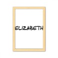 thumbnail image 1 of Special Letra Ingles Nombre Elizabeth Cuadro de madera decorativa marco de casa A4, 1 of 3
