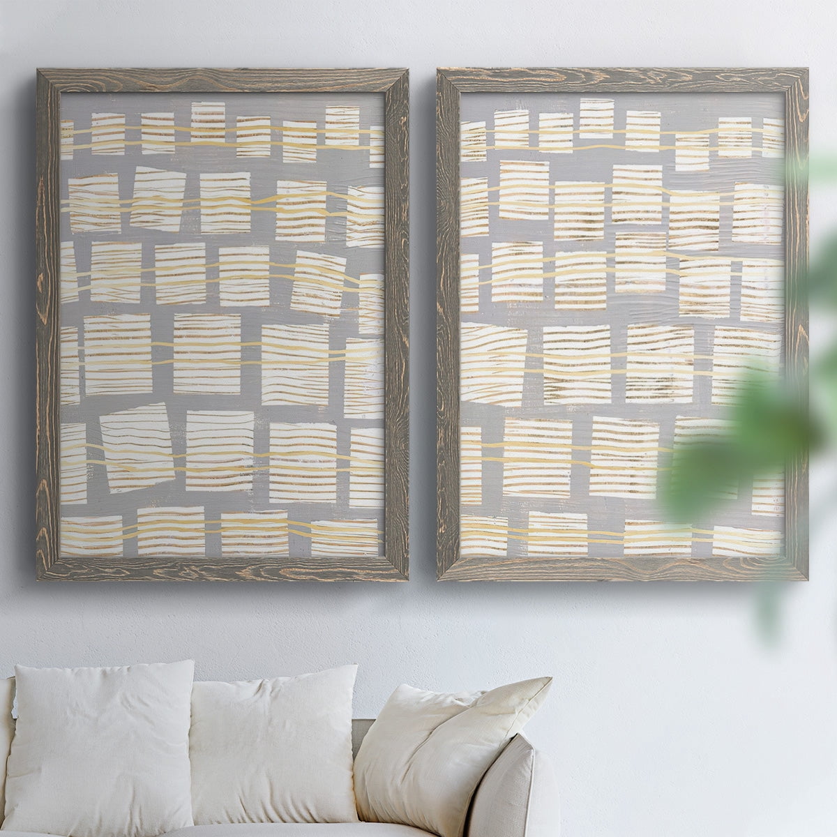 Networks I - Premium Framed Canvas 2 Piece Set - Ready to Hang