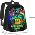 thumbnail image 2 of Geometry Game Dash Backpack,3d Print Laptop Backpack Lightweight Casual Daypack Bookbag Multi-Function Travel Backpack 16.5 In, 2 of 7