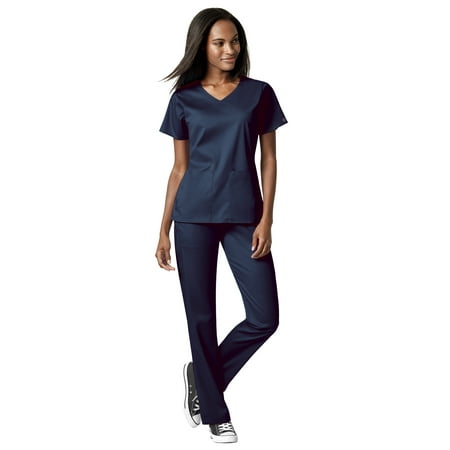 

WonderWink Scrubs Set PRO Women s Notch Neck Top & Knit Waist Pant