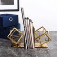 thumbnail image 1 of Bookends de metal, titulares de libros no para esquiares geométricos (5 x 5.5 x 3.1 in) Juvale Decoración Hogar, 1 of 2