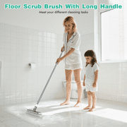 SUPTREE Floor Scrub Brush with Long Handle Carpet Deck Brush Floor Scrubber Cleaning Grout Carwash Brush
