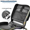 thumbnail image 5 of Water-Resistant 3-Ring Binder Organizer with Multiple Pockets Zipper Binder Bag for Office Vibrant Garden Filled, 5 of 8