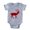 Heather Grey, variant on CafePress - Reindeer_Red - Cute Infant Baby Football Bodysuit