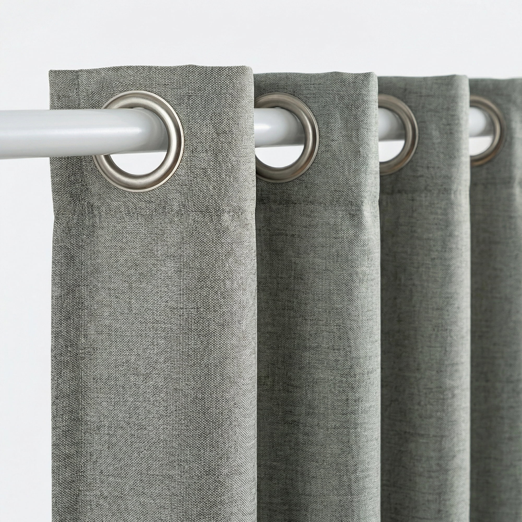 Unique Bargains Solid Color Linen-Like Shower Curtain Machine Washable Green 71"W x 71"L