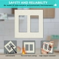 thumbnail image 5 of UCOMEN 2-Gang Decor Wall Plate, Almond - 6 Pack for Outlets, Switches, Dimmers (4.57”x4.57”), 5 of 6