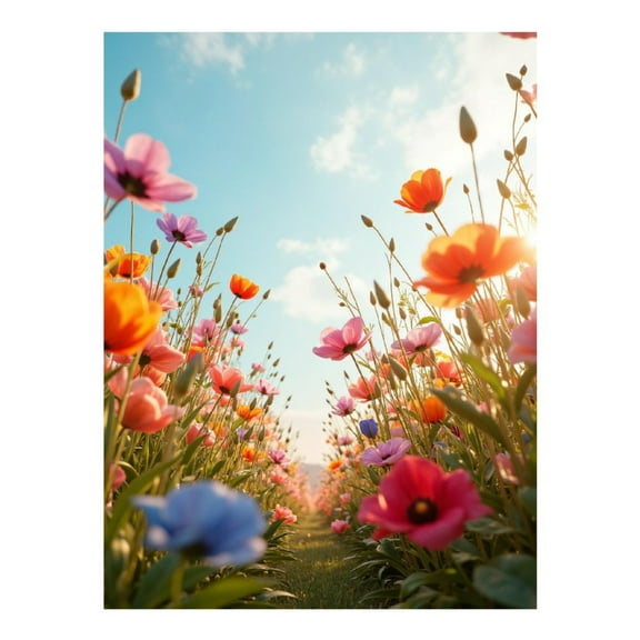 Diamond Art Kit for Adults, Colorful Floral Garden Bliss Diamond Painting for Adults Beginners, DIY Diamond Art Painting Kits, 5D Diamond Painting Crafts for Home Decor 12x16 Frameless