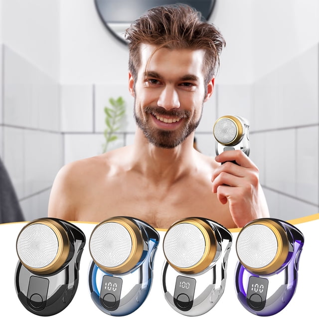 Fiudx Mini Afeitadora, Recargable Por Usb, Lavable y Portátil, Carga Rápida, Ideal para Viajes, Regalo Ideal para Hombres, Ligera, Incluye Cable de Carga Tipo C, Tamaño Compacto.