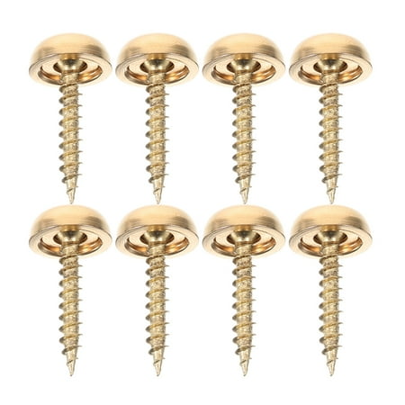 

Jibi 8pcs Mirror Screws Brass Decorative Caps Screws Arts Crafts Fasteners Nails