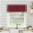 thumbnail image 4 of Valance for Windows Polyester Semi Sheer Valances for Living Room Bathroom Bedroom, Solid Color Wine Red Kitchen Window Valance Rod Pocket Valance Curtains 54x18 Inches, 4 of 5