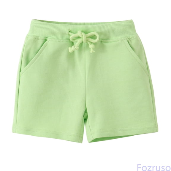 Fozruso Toddler Girls Boys Kids Sport Casual Shorts Elastic Waist Summer Beach Running Shorts(Green)