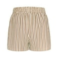 thumbnail image 5 of Stephy Women's Fashion Queen Shorts 2025 Summer Striped Pajamas Pants with Pocket Y2K Striped Shorts Belt Casual Summer Shorts, Yellow, L, 5 of 7