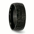 thumbnail image 4 of Stainless Steel Black IP-plated Hammered 8mm Band, 4 of 6