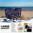 thumbnail image 4 of Kdxio Red White Blue Fireworks 1 for Beach Bag for Women Large Beach Tote Bag Waterproof Sandproof Swim Bag with Zipper Pockets Beach Vacation Travel, 4 of 6