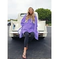thumbnail image 4 of Tirrinia Oversized Hoodie Blanket Batwing Sleeve Sweatshirt Cozy Sherpa Huge Wearable Blankets Gift for Adults Women Teenagers Wife Girlfriend Purple, 4 of 7