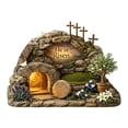 thumbnail image 2 of weibbin Acrylic Easter Empty Tomb Resurrection Scene Decor Religious Tabletop Ornament for Home Multicolor, 2 of 8