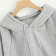 thumbnail image 6 of Mifelio Hoodies for Women, Women's Casual Solid Color Hooded Pocket Long Sleeve Pullover Sweatshirt Sweatshirt for Women Grey XL, 6 of 7