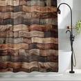 thumbnail image 2 of Western Barn Door Small Stall Shower Curtain, Waterproof Shower Curtains for Bathroom, Vintage Farmhouses Wooden Door Brown Washable Fabric Bath Curtain for Bathtub Decoration with Hooks 36x72 Inches, 2 of 9
