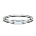 thumbnail image 1 of East-West Stackable Baguette Birthstone Ring - Aquamarine (March), 1 of 5