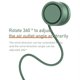 thumbnail image 4 of Ventilador portátil Matsuzay para colgar en el cuello recargable verde, 4 of 6