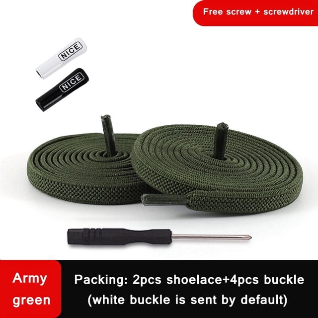 par de cordones sin cordones Cordones elásticos Zapatillas de deporte de ocio Cordones planos rápidos Cordones de zapatos perezosos Hebilla agradable Niños y adultos UnisexEstados Unidos Gao Jinjia LED