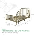 Little Seeds Quinn Whimsical Metal Toddler Bed, Gold