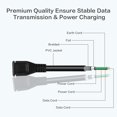 thumbnail image 2 of Haiker 25cm USB 2.0 Micro 5 Pin 5P Female to Female Socket Short Extension Adapter Cable, 2 of 6