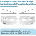thumbnail image 3 of Elevador de talón ortopédico ajustable de 2/3 capas para corrección de supinación y pronación. Inserciones de cuña para el talón medial y lateral para dolor de rodilla y piernas arqueadas s2024, 3 of 5