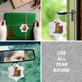 thumbnail image 5 of 3drose, Funny Cool Sea Otter with Christmas Gift Cartoon, 3 inch Snowflake Porcelain Ornament, 5 of 7