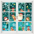 thumbnail image 2 of 2 hojas de pegatinas para ventana con temática navideña, diseño de Papá Noel, muñeco de nieve, reno, árbol de Navidad, pegatinas estáticas con dibujos animados, 2 of 5