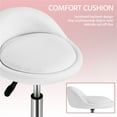 thumbnail image 3 of Renwick Adjustable Rolling Salon Stool Swivel Spa Massage Manicure Stool, White, 3 of 10