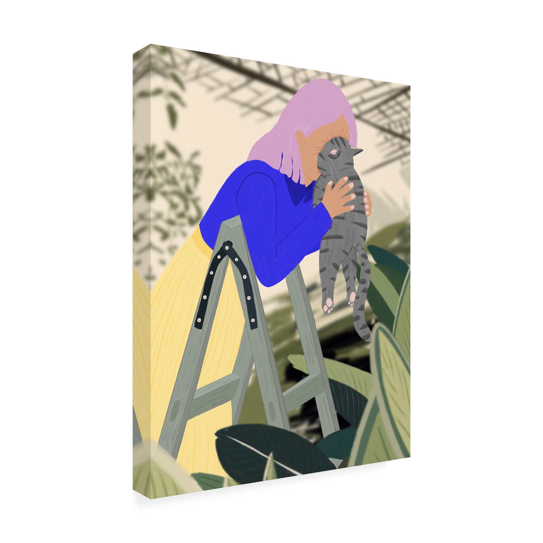 Trademark Fine Art Jota de jai Hi Kitty, I love you! Canvas Wall Art