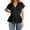 Black, variant on Blouses for Women Short Sleeve Basic Solid Color Shirts Loose Fit Fall Tops