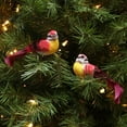 thumbnail image 2 of Pack of 12 Graceful Elegance Red and Yellow Bird Christmas Ornaments 4.75", 2 of 2