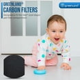 thumbnail image 4 of ® 12-Pack Carbon Filter Refills Compatible with Ubbi® Diaper Pail – Activated Charcoal Odor Absorbing Pads, Long-Lasting Deodorizer Replacement for Ubbi Steel Diaper Pail, 4 of 4