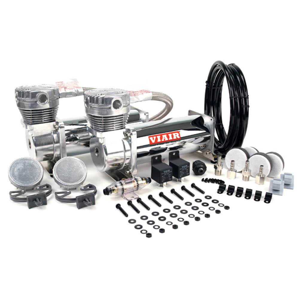 Viair 400C Chrome Dual Air Compressors 150 PSI Max for Train Horns,Tires & Tools 
