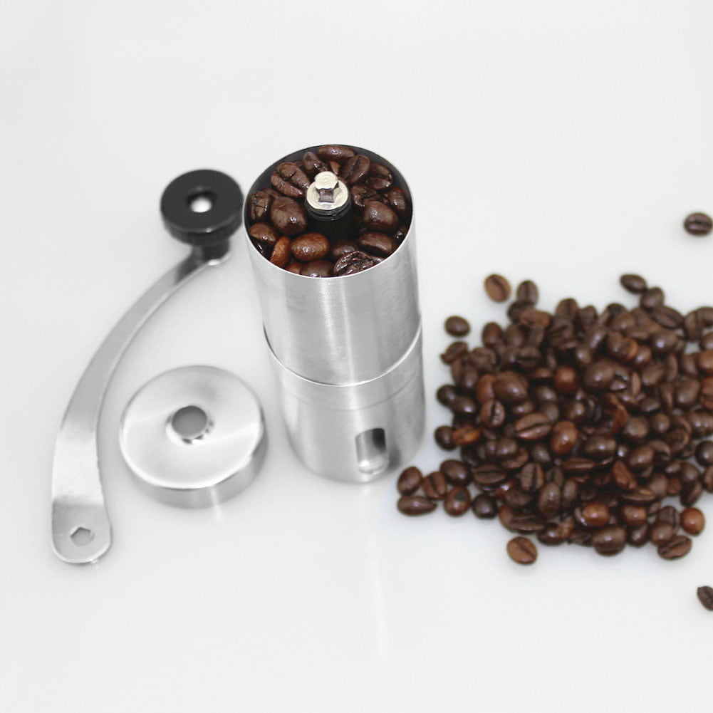 Silver Coffee Grinder Mini Stainless Steel Hand Manual Handmade